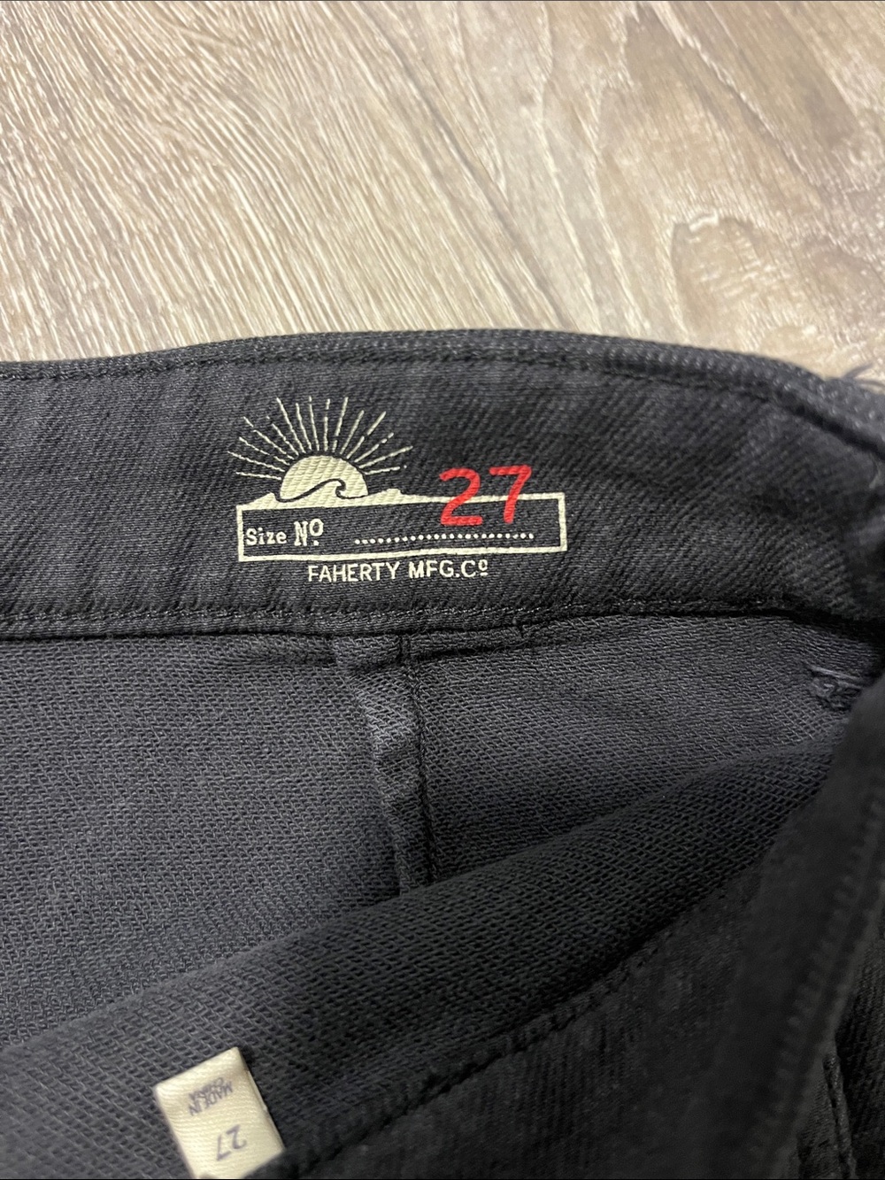 WEEKEND SALE! Faherty Terry Patch Pocket Pants-27-Gray - Picture 4 of 6